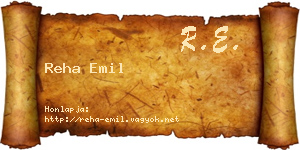 Reha Emil névjegykártya